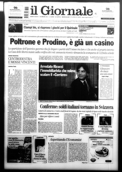 Il giornale : quotidiano del mattino